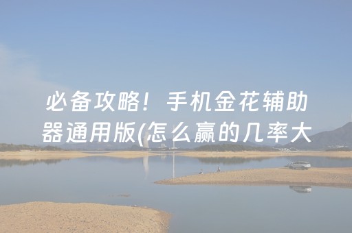 必备攻略！手机金花辅助器通用版(怎么赢的几率大)