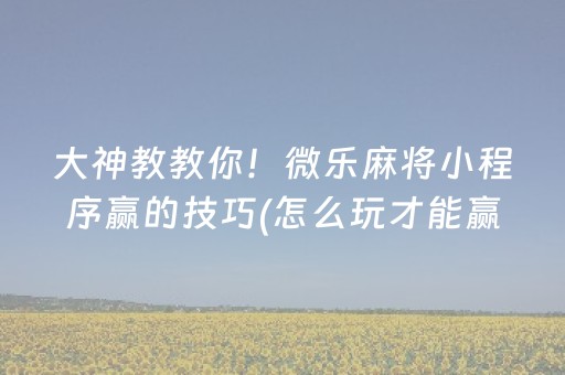玩家必备教程“四川血战麻将必胜攻略”（详细透视教程）-哔哩哔哩