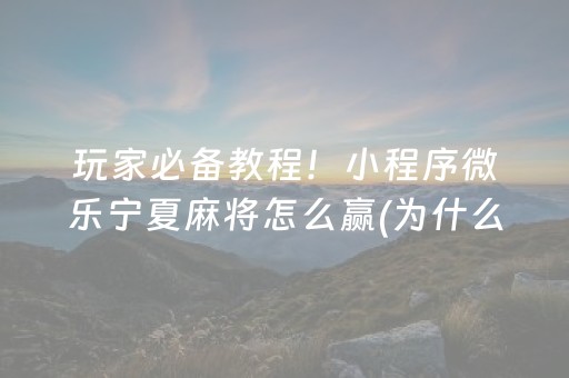 实测分析“微乐家乡麻将助赢神器”（详细开挂教程）-哔哩哔哩