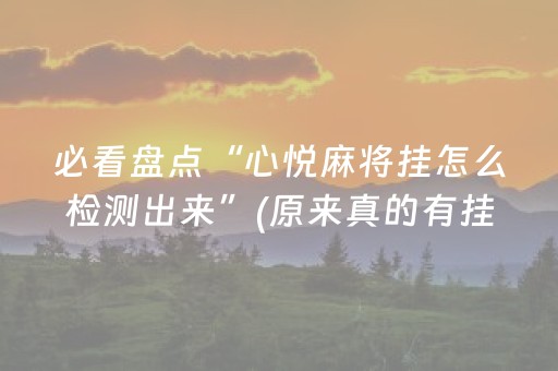 必看盘点“心悦麻将挂怎么检测出来”(原来真的有挂)-抖音