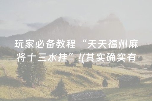 实测教程“牵手跑得快有没有外挂（助赢神器通用版）