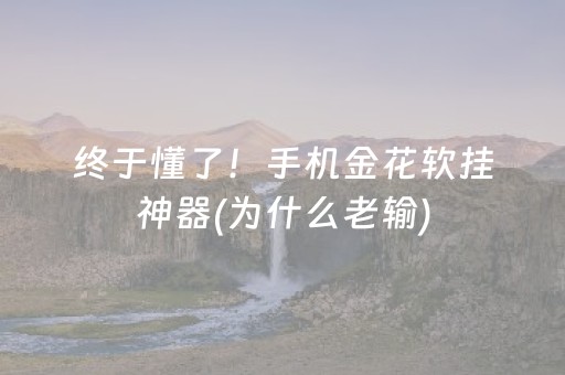 终于懂了！手机金花软挂神器(为什么老输)