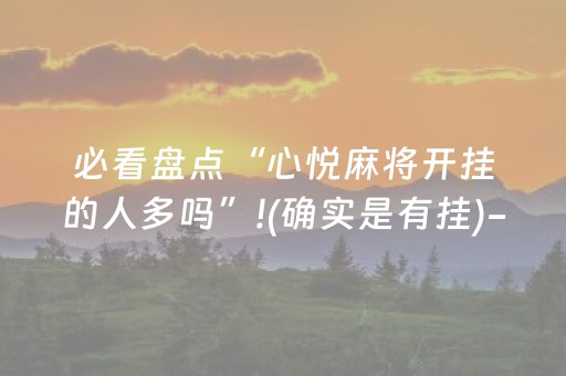必看盘点“心悦麻将开挂的人多吗”!(确实是有挂)-抖音