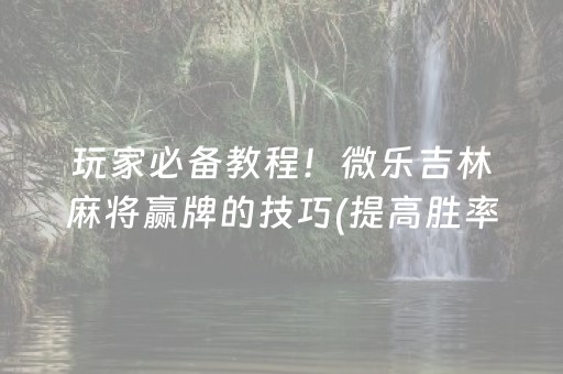 实测辅助“胡乐麻将有挂吗（专用辅牌神器免安装）