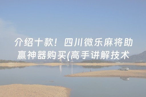 介绍十款！四川微乐麻将助赢神器购买(高手讲解技术)