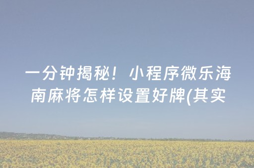 3分钟学会“微乐四川麻将挂在哪里找（专用辅牌神器免安装）