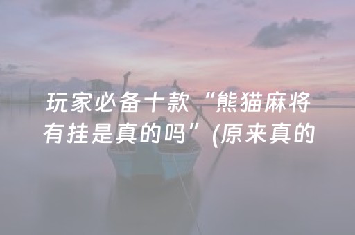 玩家必备十款“熊猫麻将有挂是真的吗”(原来真的有挂)-抖音