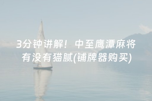 3分钟讲解！中至鹰潭麻将有没有猫腻(铺牌器购买)