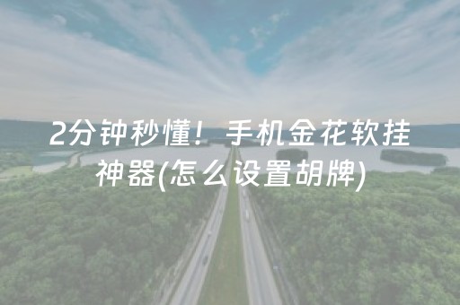 2分钟秒懂！手机金花软挂神器(怎么设置胡牌)