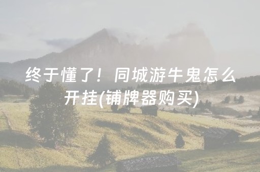 分享辅助“手机跑得快软挂神器（专用辅牌神器免安装）