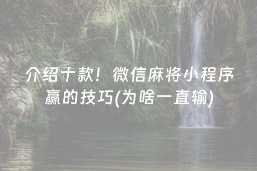 终于发现了“微乐家乡麻将助赢神器直播（专用辅牌神器免安装）