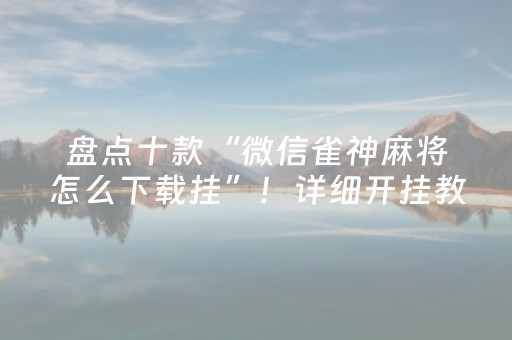 盘点十款“微信雀神麻将怎么下载挂”！详细开挂教程（确实真的有挂)-抖音