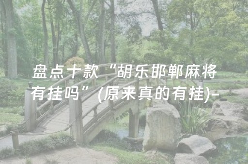 盘点十款“胡乐邯郸麻将有挂吗”(原来真的有挂)-抖音