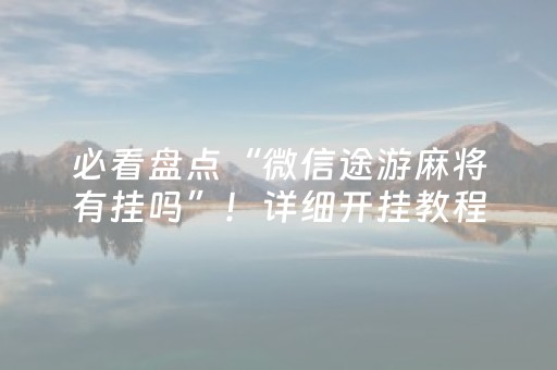 玩家必备教程“打哈儿麻将怎么让系统发好牌（助赢神器通用版）