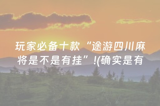 玩家必备十款“途游四川麻将是不是有挂”!(确实是有挂)-抖音