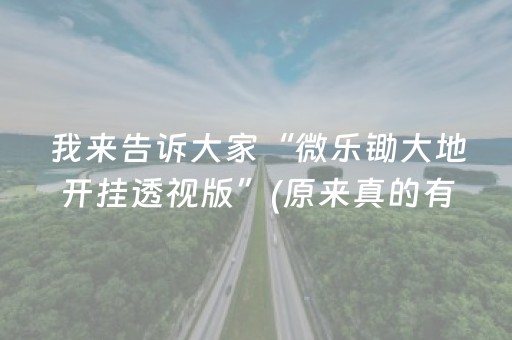 我来告诉大家“微乐锄大地开挂透视版”(原来真的有挂)-抖音