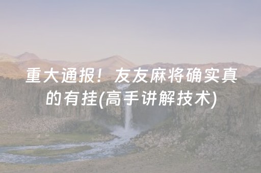 必看教程“决胜麻将神器通用版（专用辅牌神器免安装）