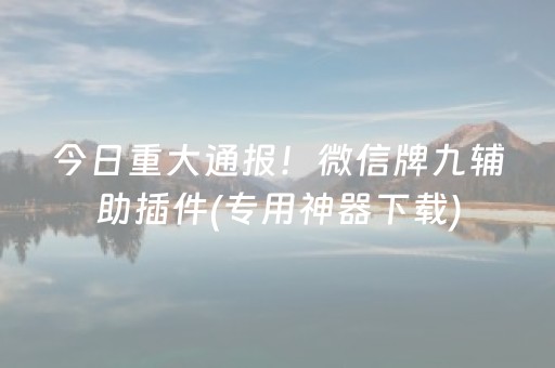 必看教程“微乐麻将小程序自建房怎么赢（助赢神器通用版）