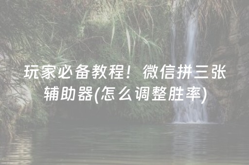 玩家必备教程“中至跑得快可以设置输赢吗（助赢神器通用版）