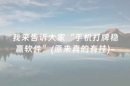 实测结果“手机扑克外挂真的假的（专用辅牌神器免安装）