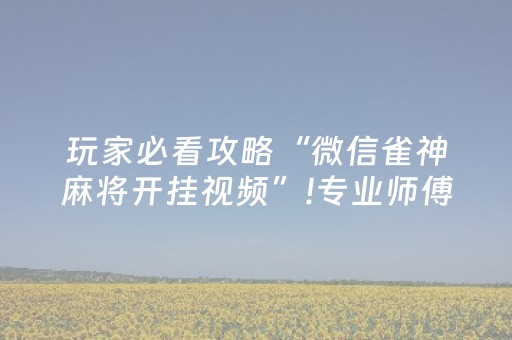 我来教大家“闲逸麻将亲友圈有挂吗（专用辅牌神器免安装）