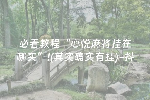 必看教程“心悦麻将挂在哪买”!(其实确实有挂)-抖音