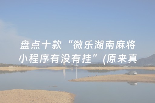 盘点十款“微乐湖南麻将小程序有没有挂”(原来真的有挂)-抖音