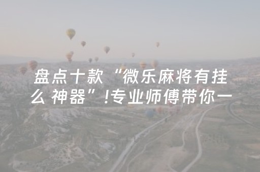盘点十款“微乐麻将有挂么 神器”!专业师傅带你一起了解（详细教程）-抖音