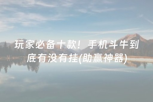 玩家必备十款！手机斗牛到底有没有挂(助赢神器)