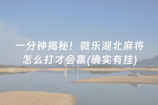 一分钟揭秘！微乐湖北麻将怎么打才会赢(确实有挂)