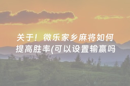 玩家必看攻略“麻将机程序控制（专用辅牌神器免安装）