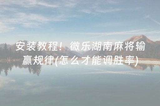 胜率设置方法“微乐麻将挂先试用后付款（专用辅牌神器免安装）