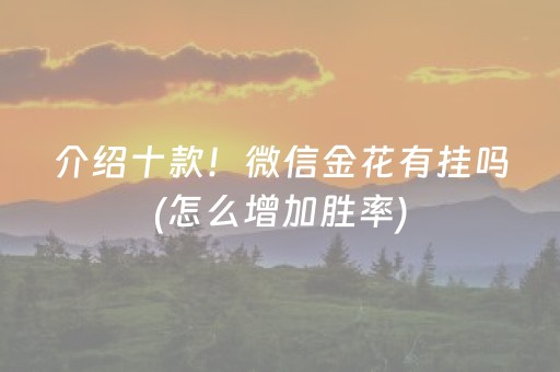 介绍十款！微信金花有挂吗(怎么增加胜率)