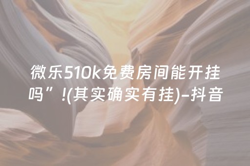 微乐510k免费房间能开挂吗”!(其实确实有挂)-抖音