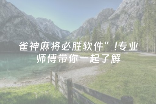雀神麻将必胜软件”!专业师傅带你一起了解（详细教程）-抖音