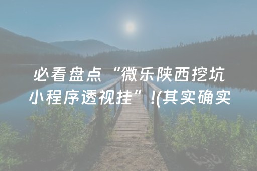必看盘点“微乐陕西挖坑小程序透视挂”!(其实确实有挂)-抖音