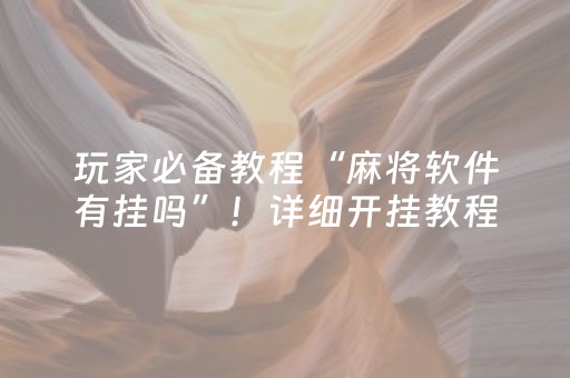 玩家必备教程“麻将软件有挂吗”！详细开挂教程（确实真的有挂)-抖音