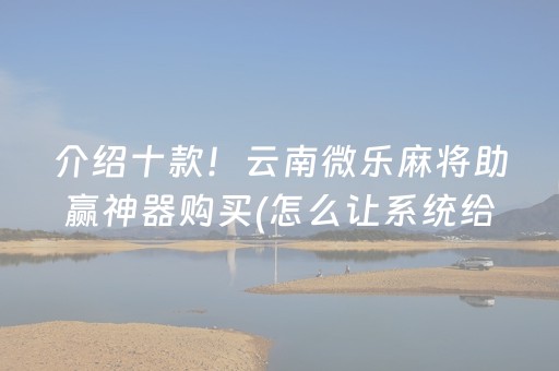 介绍十款！云南微乐麻将助赢神器购买(怎么让系统给好牌)