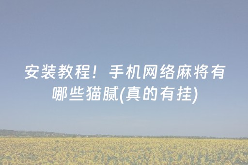 安装教程！手机网络麻将有哪些猫腻(真的有挂)