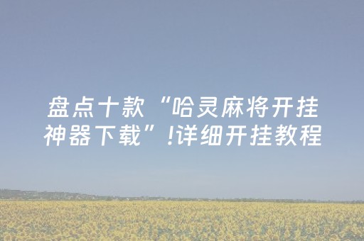 盘点十款“哈灵麻将开挂神器下载”!详细开挂教程-抖音