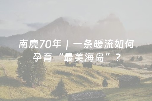 南麂70年｜一条暖流如何孕育“最美海岛”？