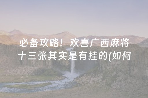 玩家实测“微信小程序微乐麻将怎么提高胜率（专用辅牌神器免安装）