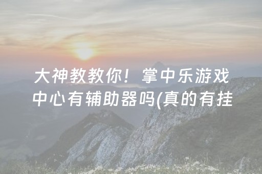大神教教你！掌中乐游戏中心有辅助器吗(真的有挂)