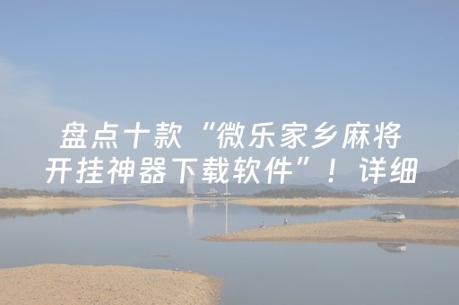 盘点十款“微乐家乡麻将开挂神器下载软件”！详细开挂教程（确实真的有挂)-抖音