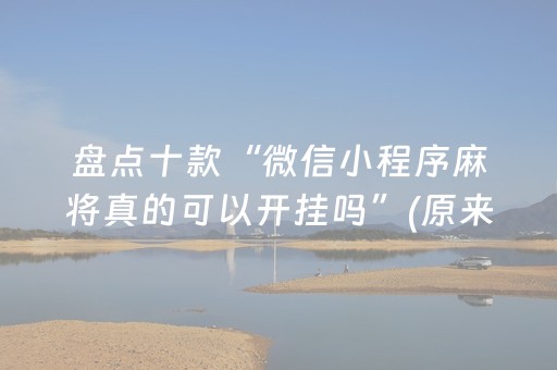 盘点十款“微信小程序麻将真的可以开挂吗”(原来真的有挂)-抖音