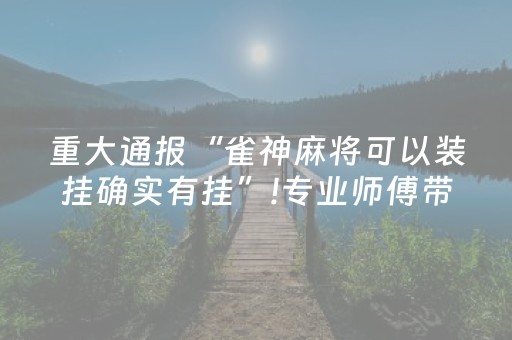 重大通报“雀神麻将可以装挂确实有挂”!专业师傅带你一起了解（详细教程）-抖音