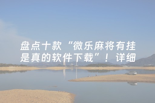 盘点十款“微乐麻将有挂是真的软件下载”！详细开挂教程（确实真的有挂)-抖音