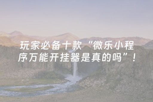玩家必备十款“微乐小程序万能开挂器是真的吗”!专业师傅带你一起了解（详细教程）-抖音