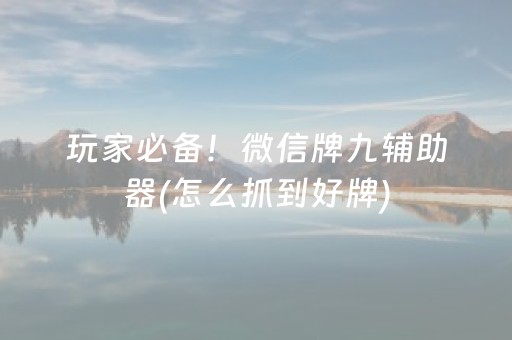 分享辅助“天天麻将助赢神器购买（专用辅牌神器免安装）