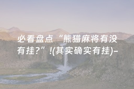 必看盘点“熊猫麻将有没有挂?”!(其实确实有挂)-抖音